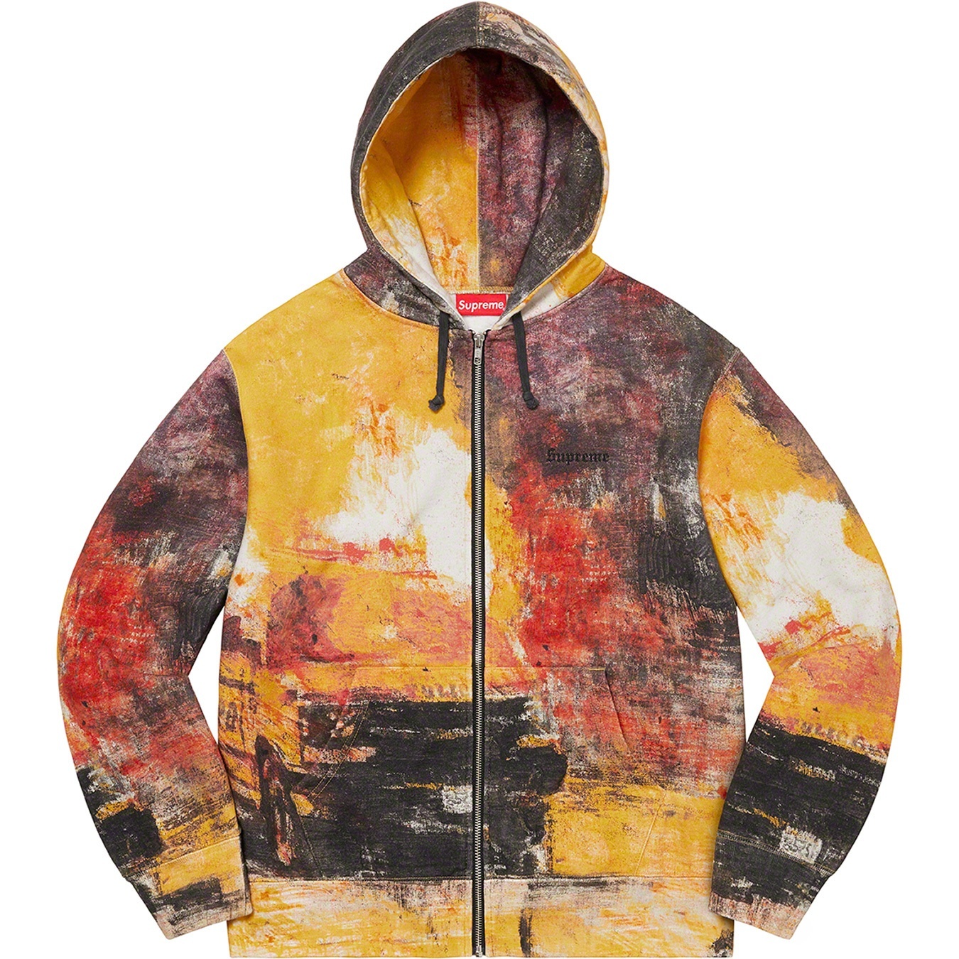 Fire Zip Up Hooded Sweatshirt view 2